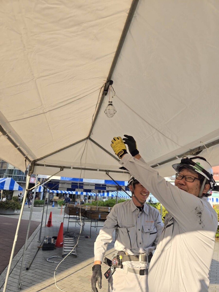 東久留米市　商工祭　準備工事