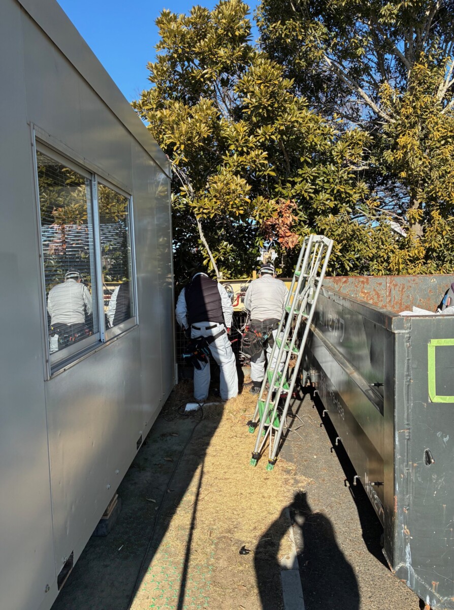 現場事務所　架設配線工事